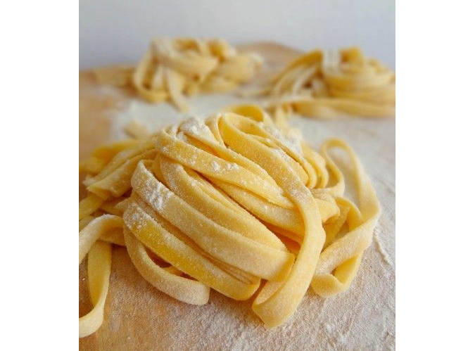 Fideos caceros al huevo
