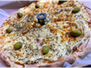 pizza fugazza con jamón