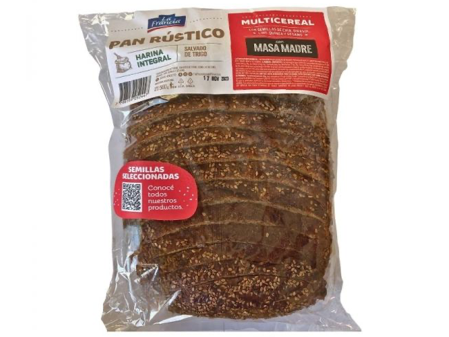 Pan lactal rústico multicereal LA FRANCIA x 560 g