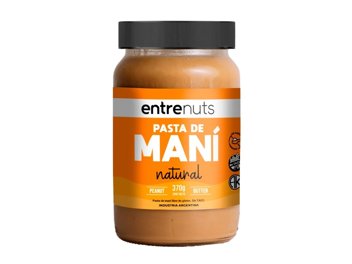 Pasta de maní natural ENTRENUTS x 370 g
