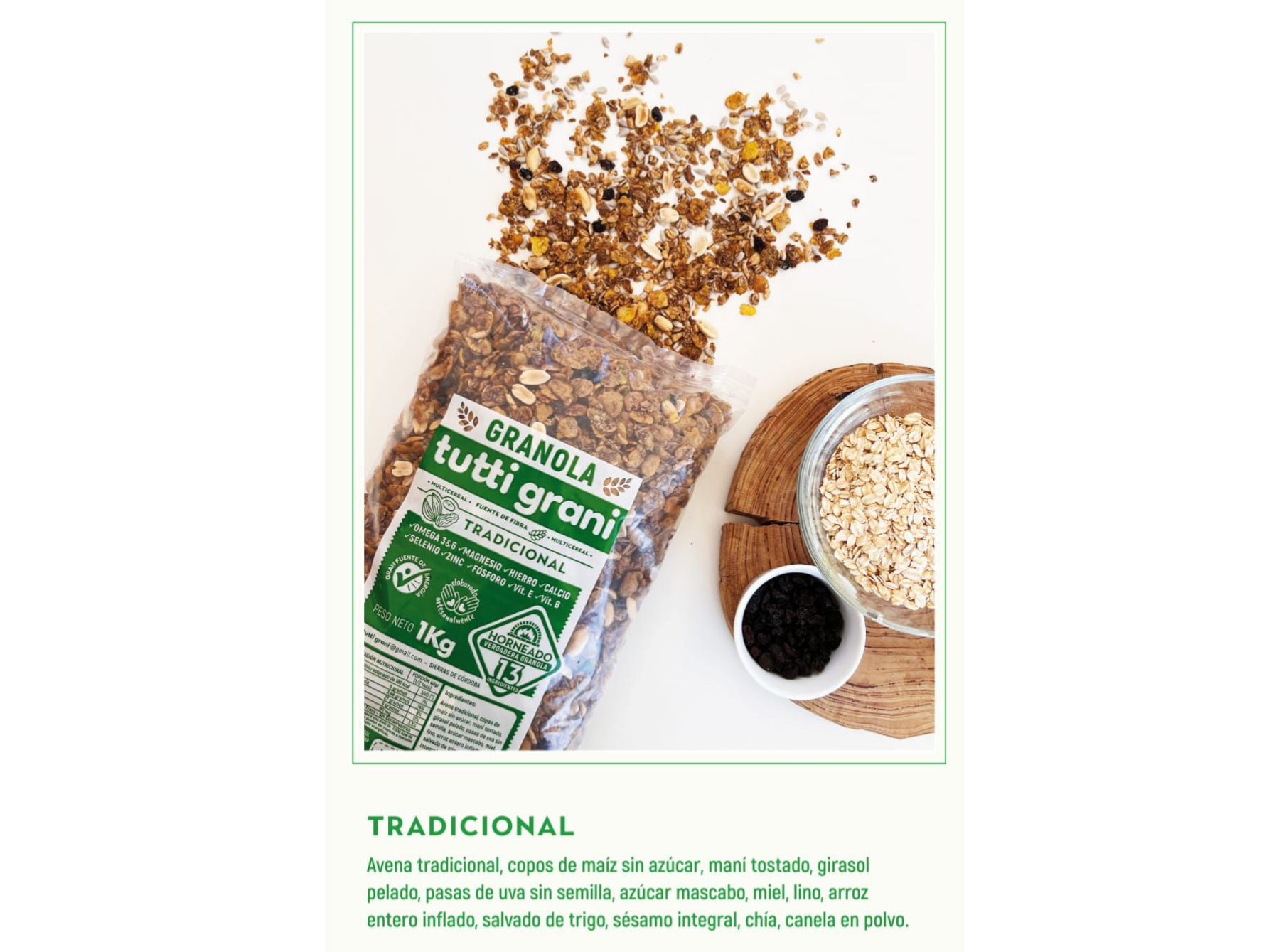 Granola tradicional horneada x 1 kg