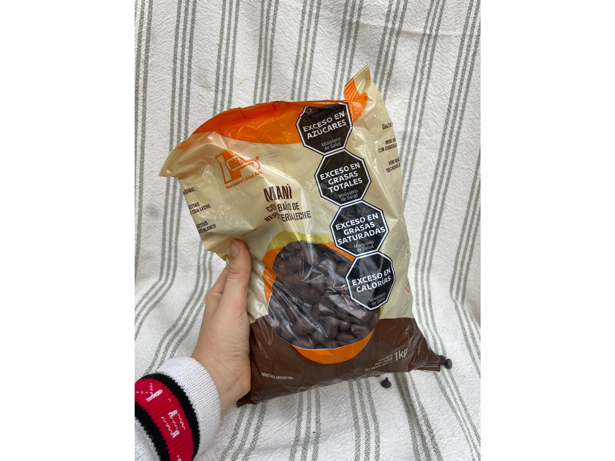 Maní con chocolate