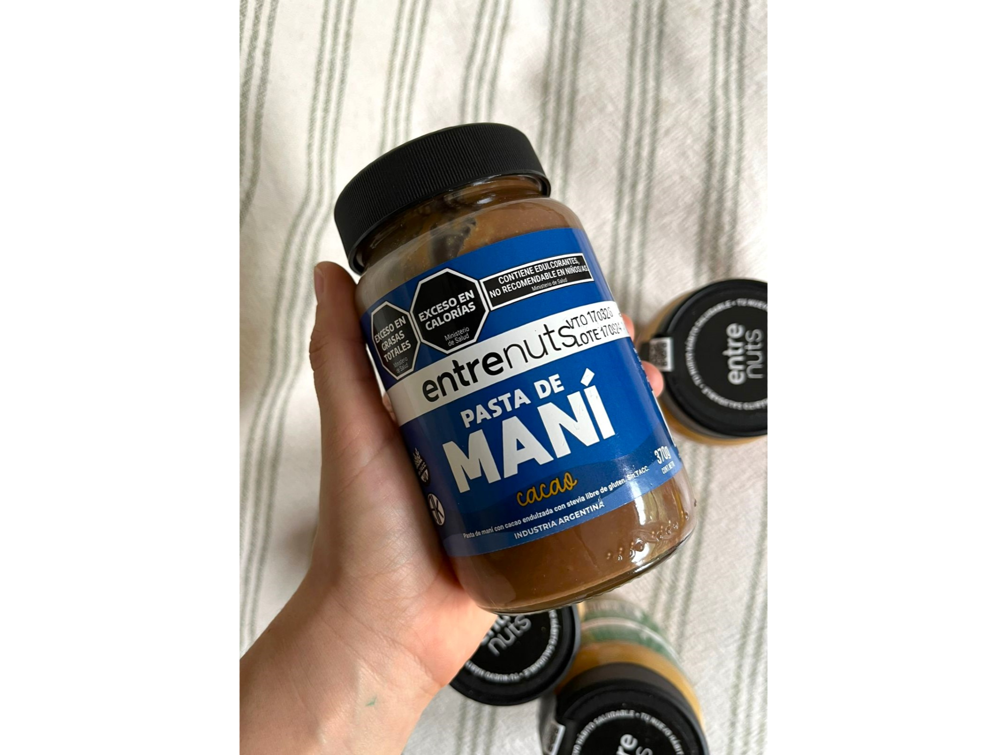 Pasta de maní CACAO Entrenuts Frasco 370g (sin TACC)