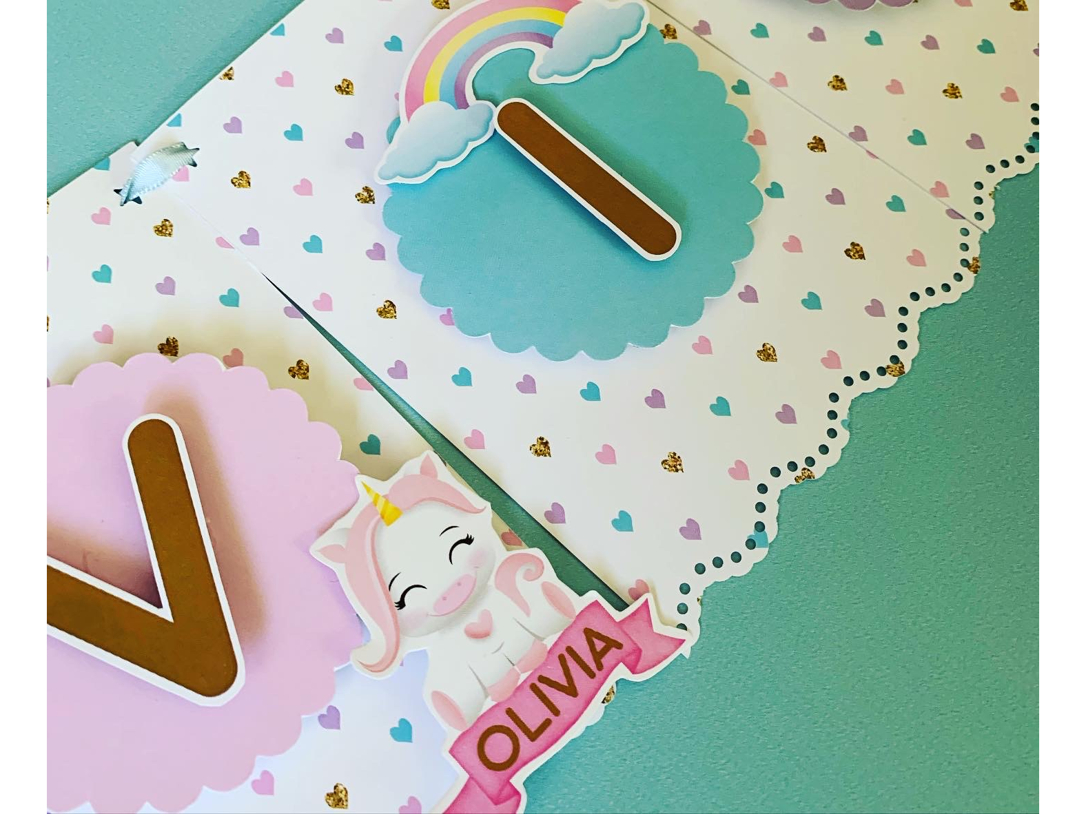 Banderin 3D por letra