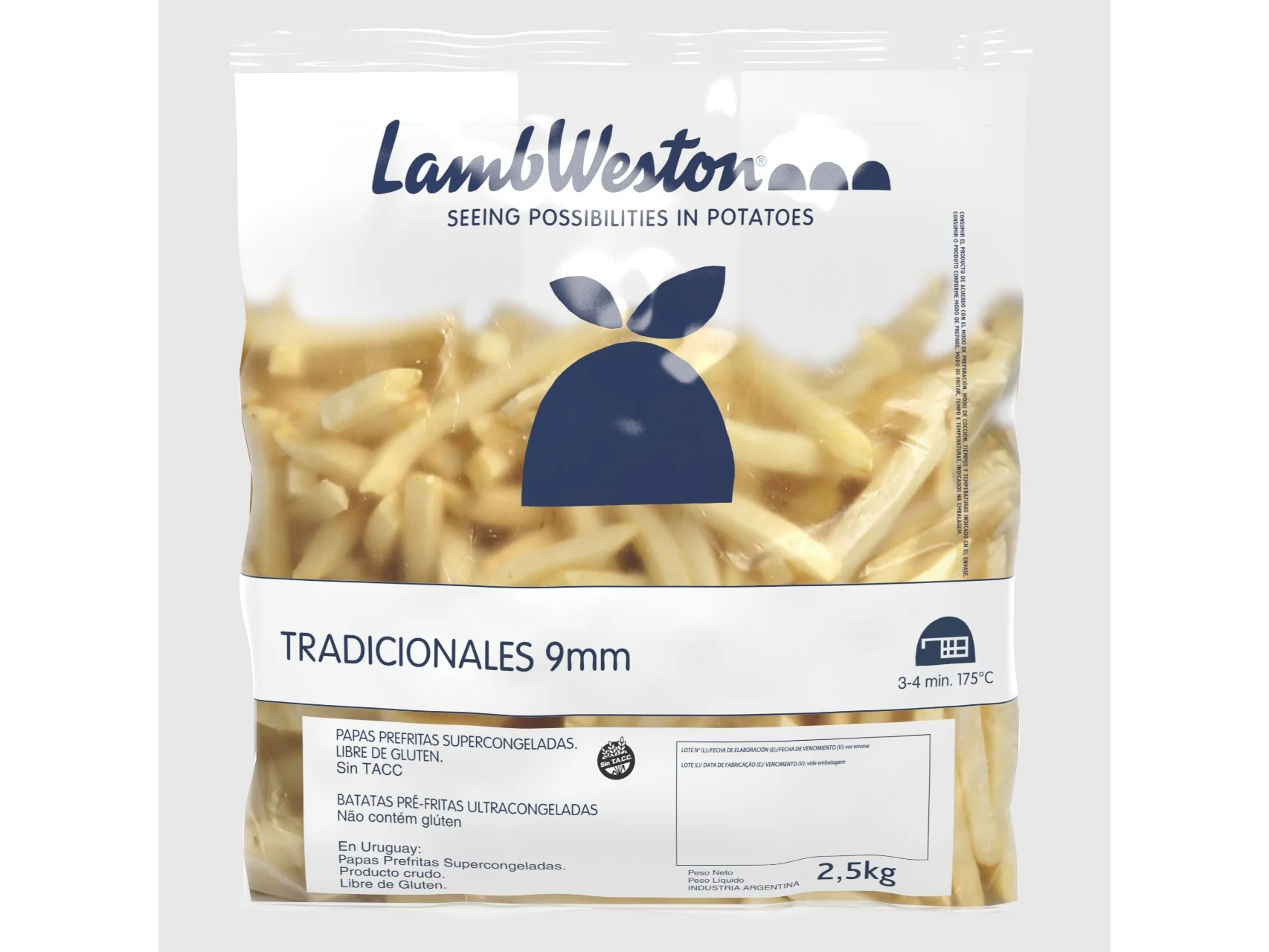 PAPAS LAMB WESTON 9 MM - 5 X 2.5 KG