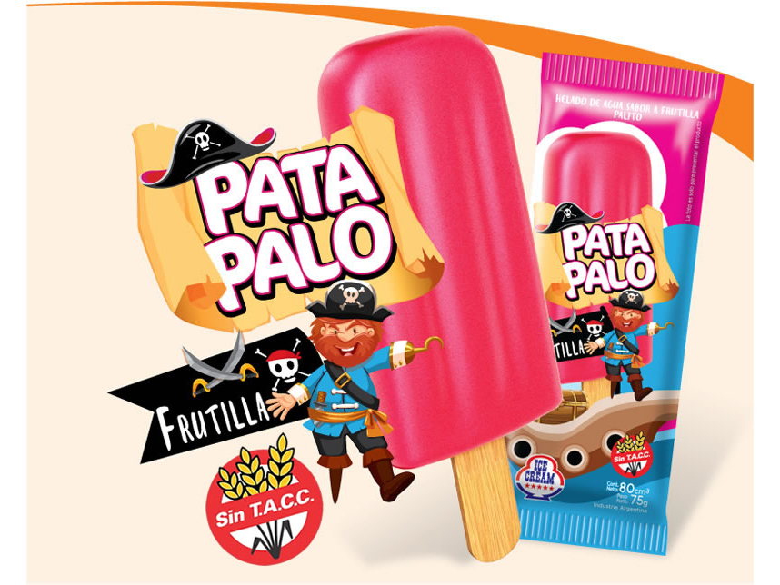 PALITO PATA PALO FRUTILLA X24 UNID