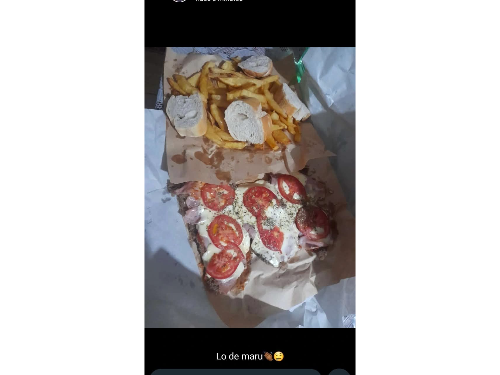 Napolitana XL al plato con papas fritas