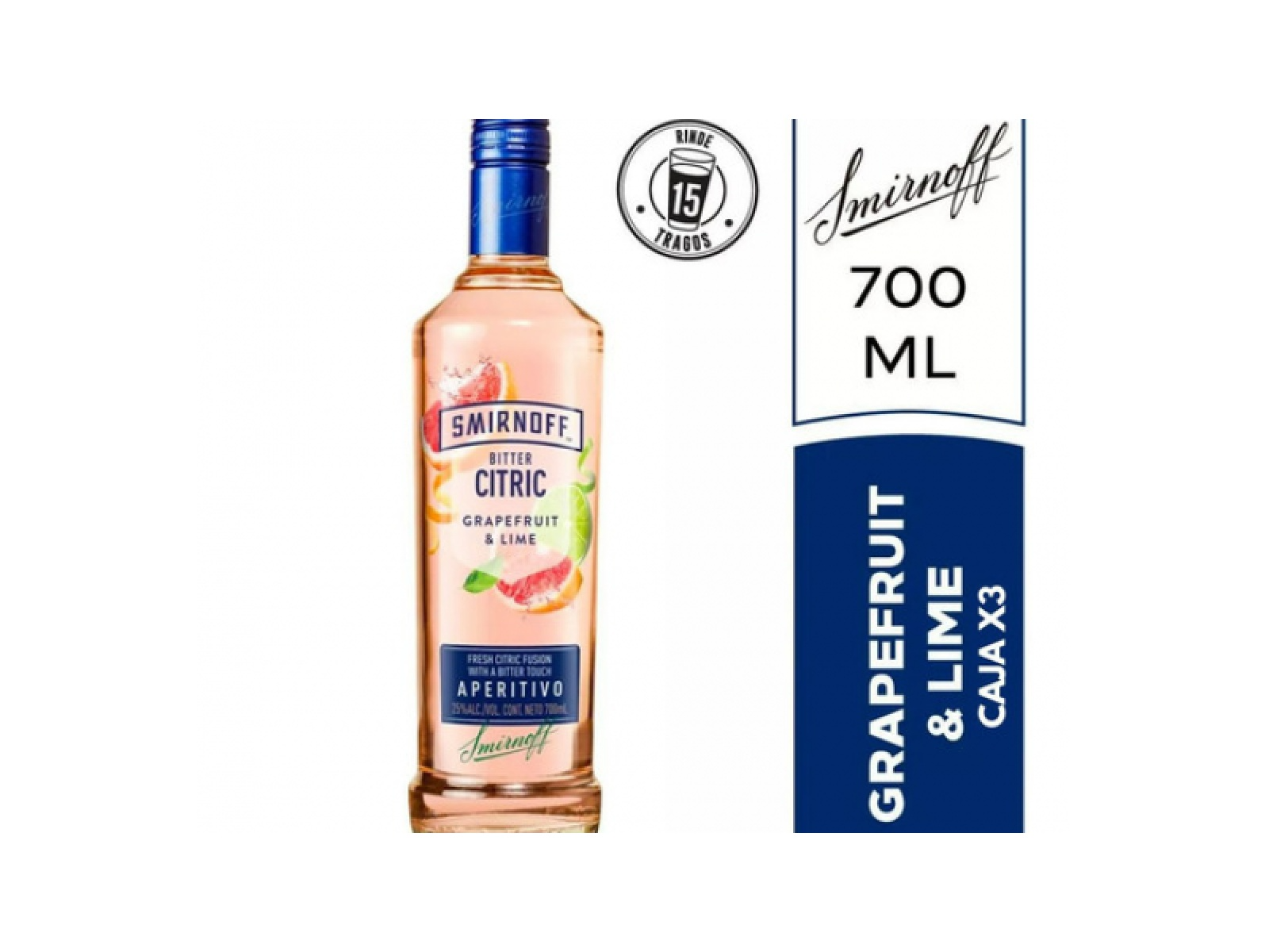 Botella Smirnoff Citric Pomelo