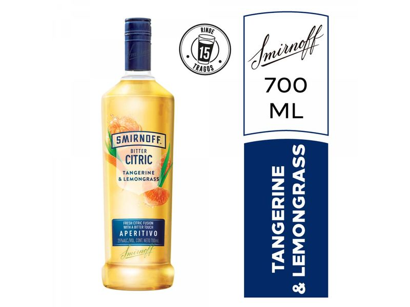 Botella Smirnoff Citric Mandarina