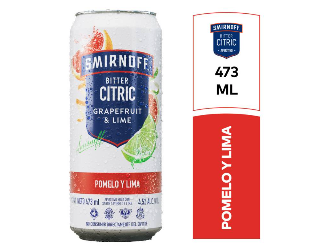 Lata Smirnoff Pomelo y Lima
