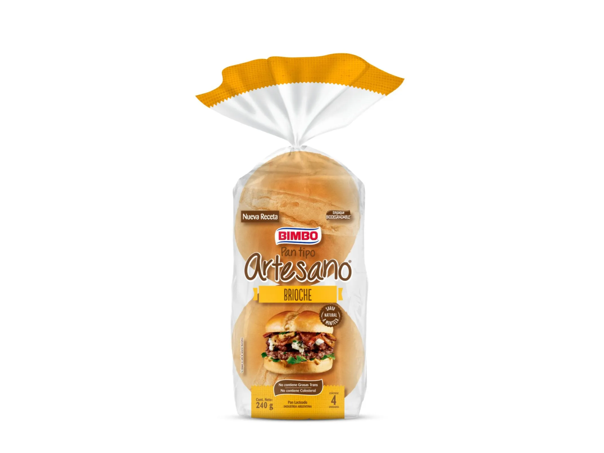 Pan Hamb Brioche Artesano  240g BOLSA BIM