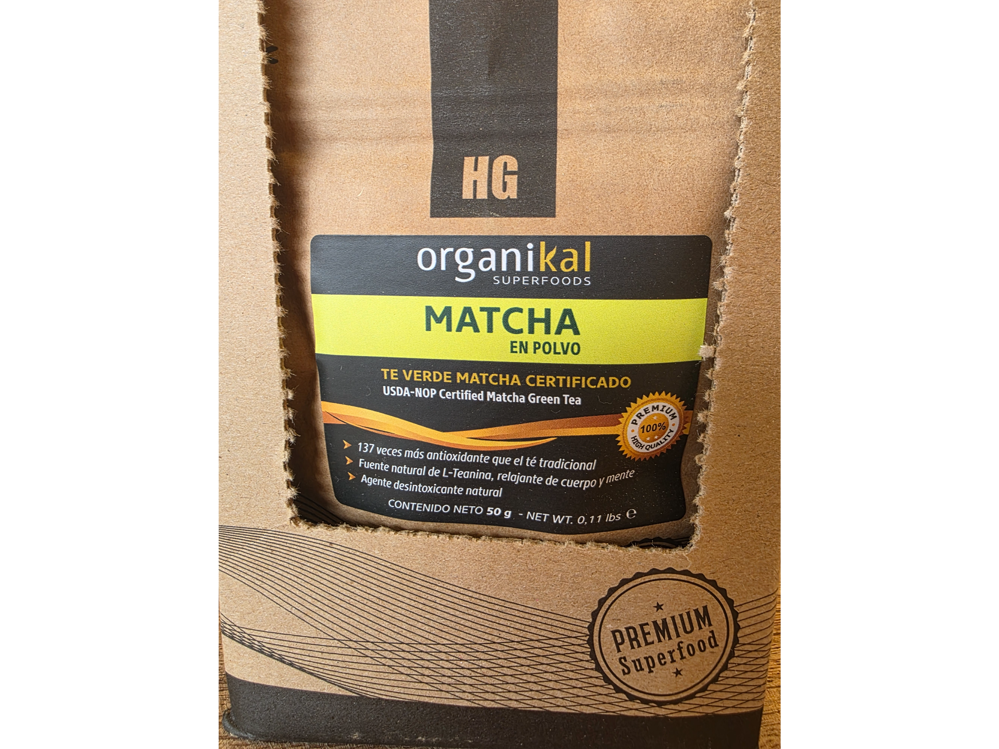 Matcha en polvo Organikal