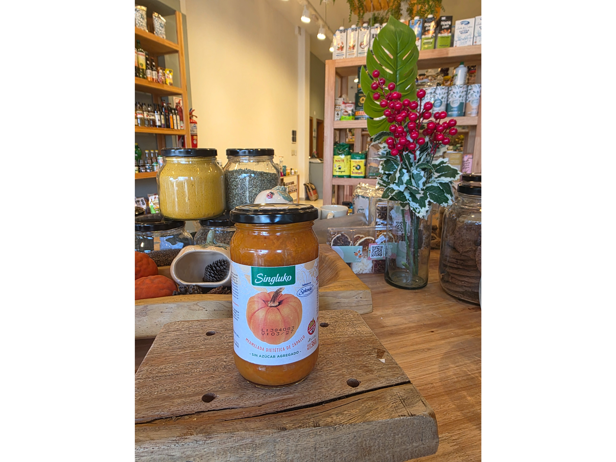 Singluko mermelada de zapallos con splenda