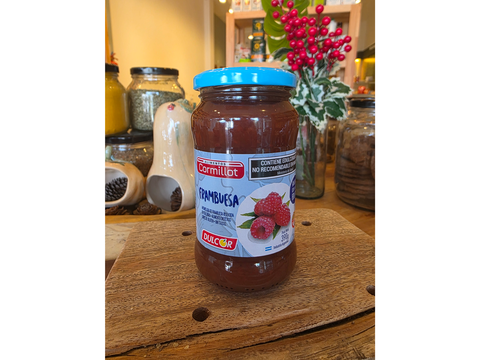 Mermelada Cormillot frambuesa x 390 gms