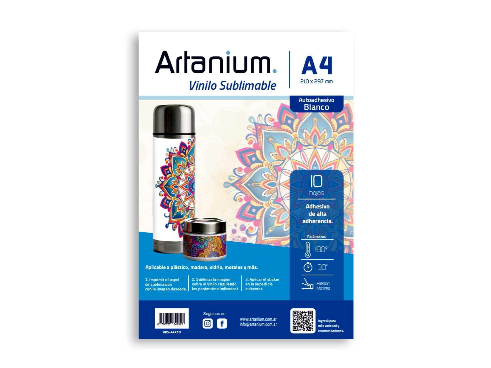Vinilo Cristal Sublimable A4 x 10 Hojas