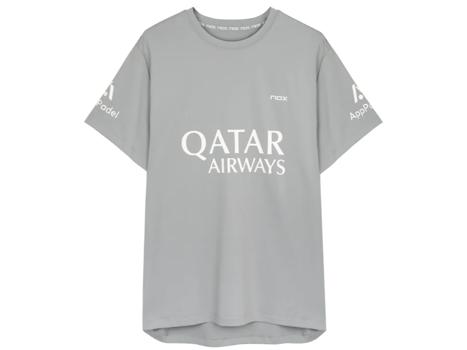 Polera Nox Sponsor AT10 Gris de Agustín Tapia 2025