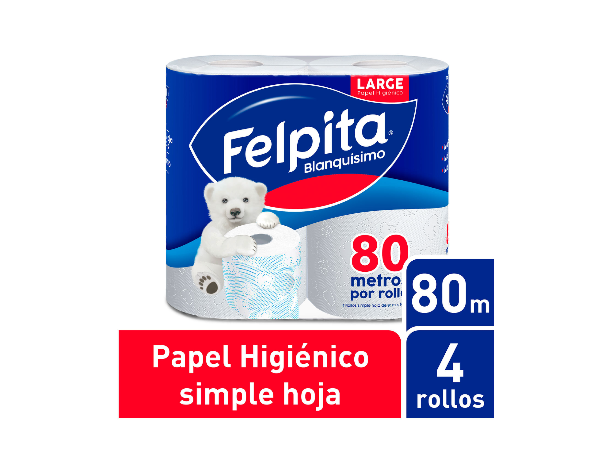 PAPEL HIGIÉNICO FELPITA 4X80MTS