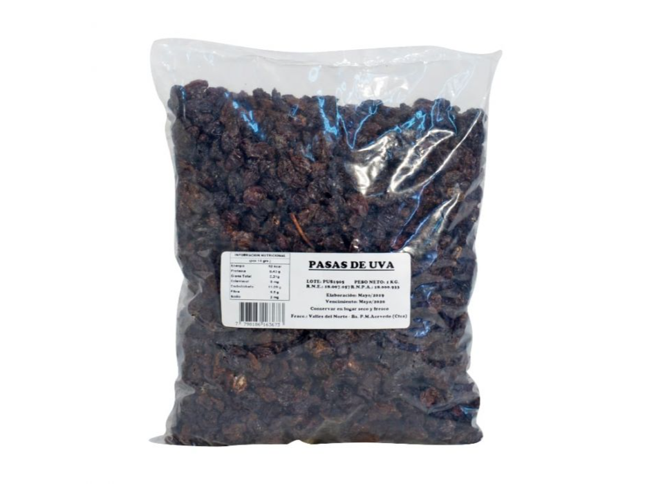 pasas de uva s/semillas x 1kl
