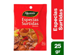 especias surtidas x 25g ALICANTE