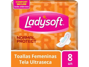 toallas femeninas c/ alas 1x8 LADYSOFT