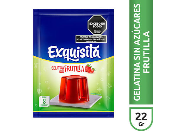 gelatina frutilla light 22 gr exquisitas