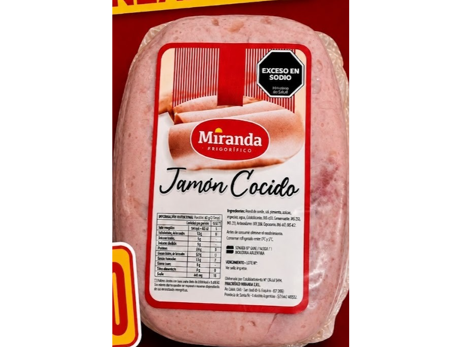 Jamon cocido x kl MIRANDA