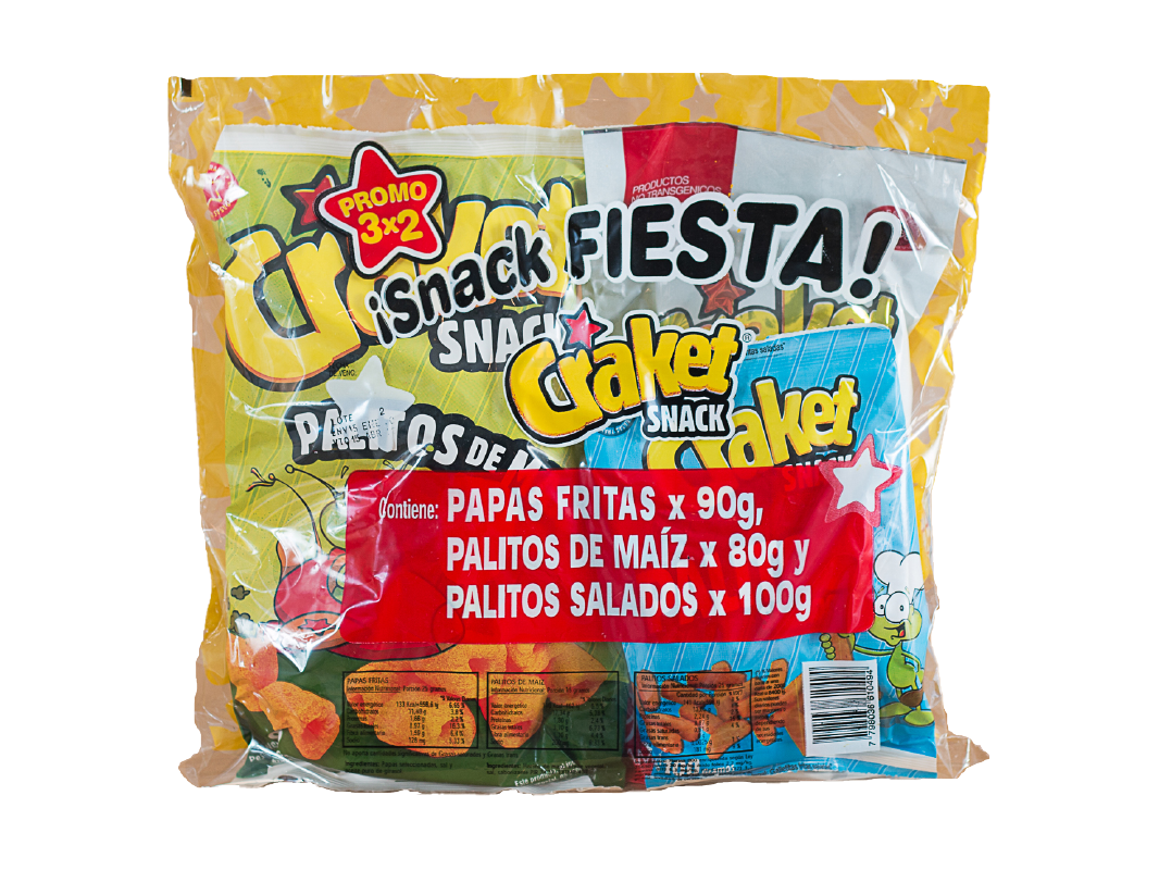 Promo papas + palitos + palitos maiz