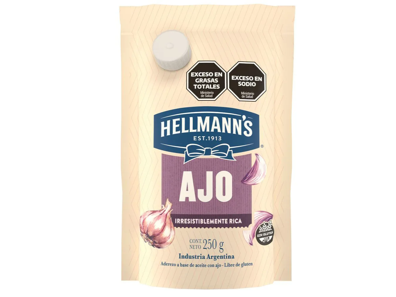 mayonesa ajo 1 x 250g HELLMANNS