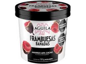 Frambuesas Aguila Bañadas 60% cacao x 150g.