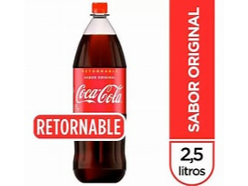 Coca cola de 2,5 litros