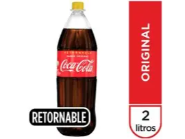 Coca cola retornable de 2 litros