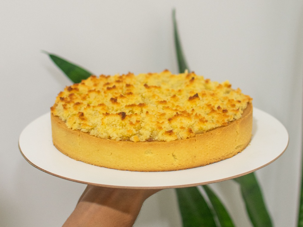 Tarta de coco y dulce de leche
