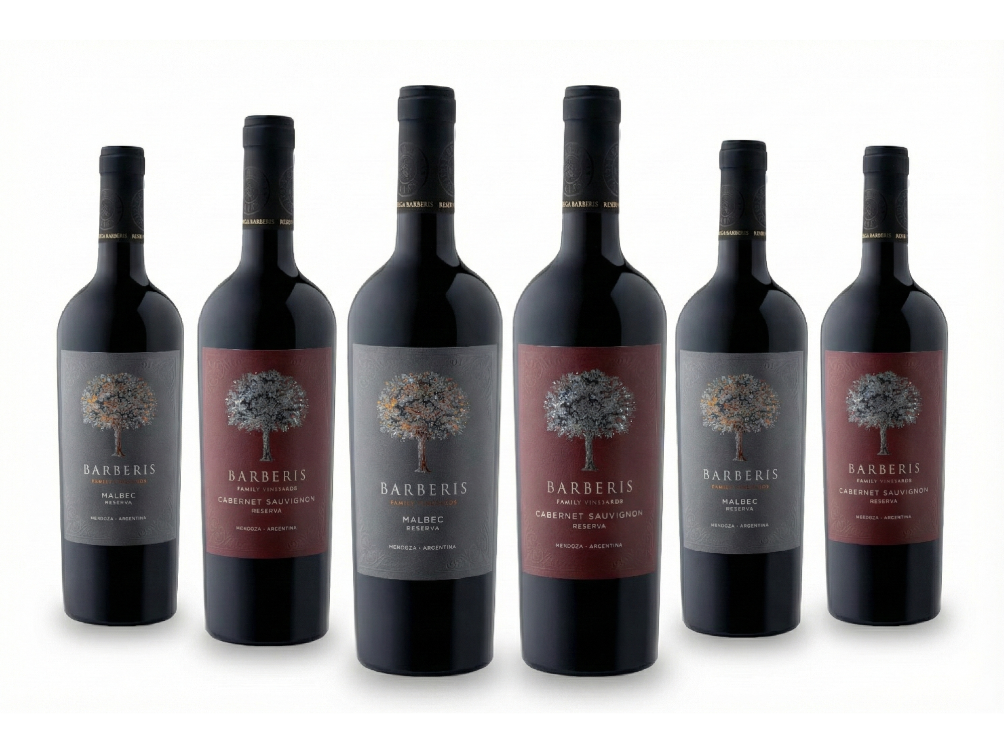 MIX RESERVA caja x6 (3 Barberis Reserva malbec + 3 Reserva Cabernet Sauvignon)
