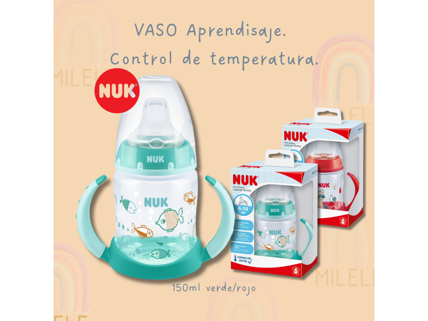 Vaso Aprendizaje Control de Tempertatura   Verde - 150 ml