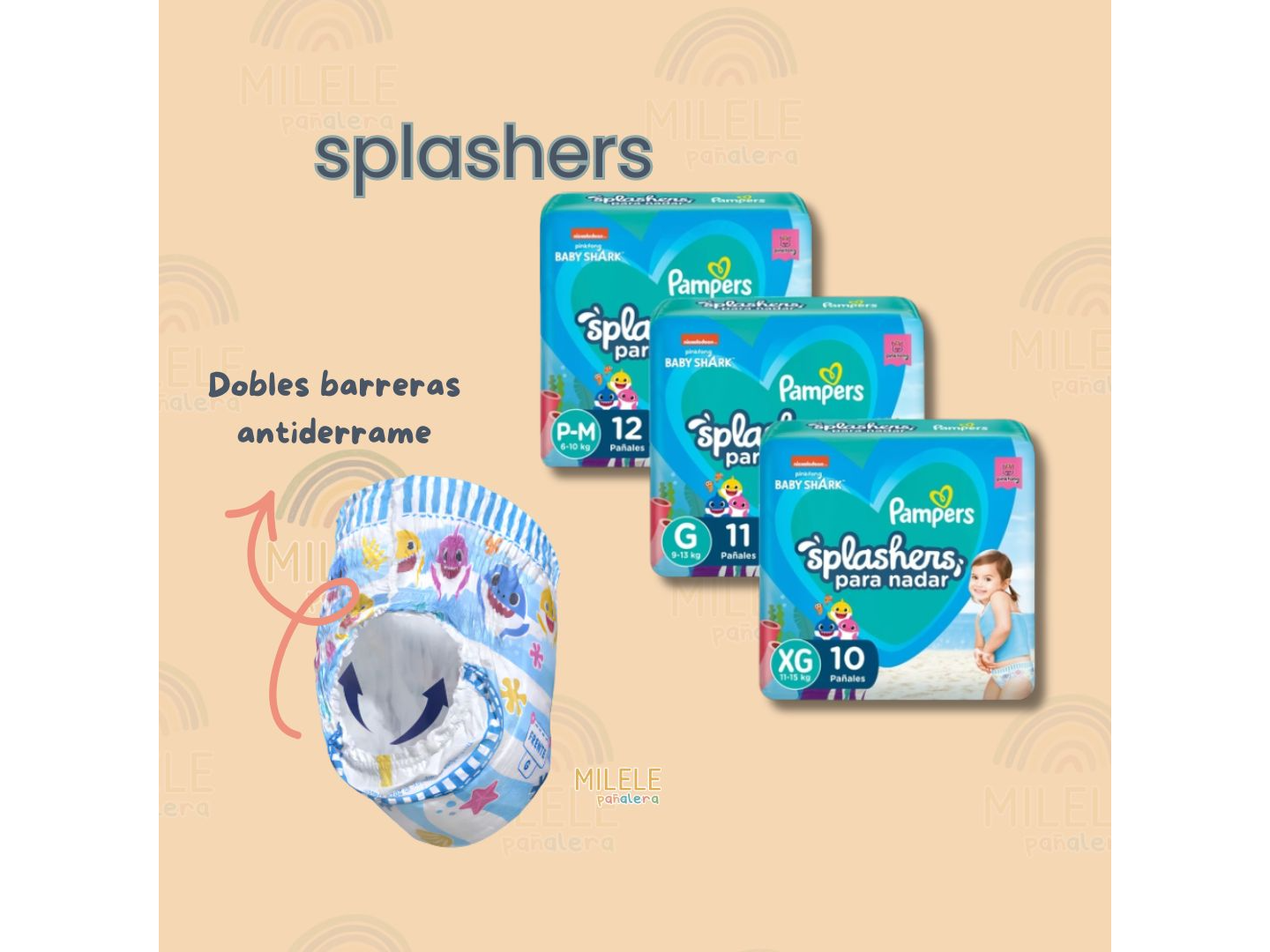 Pampers Splashers  Bombachitas de agua