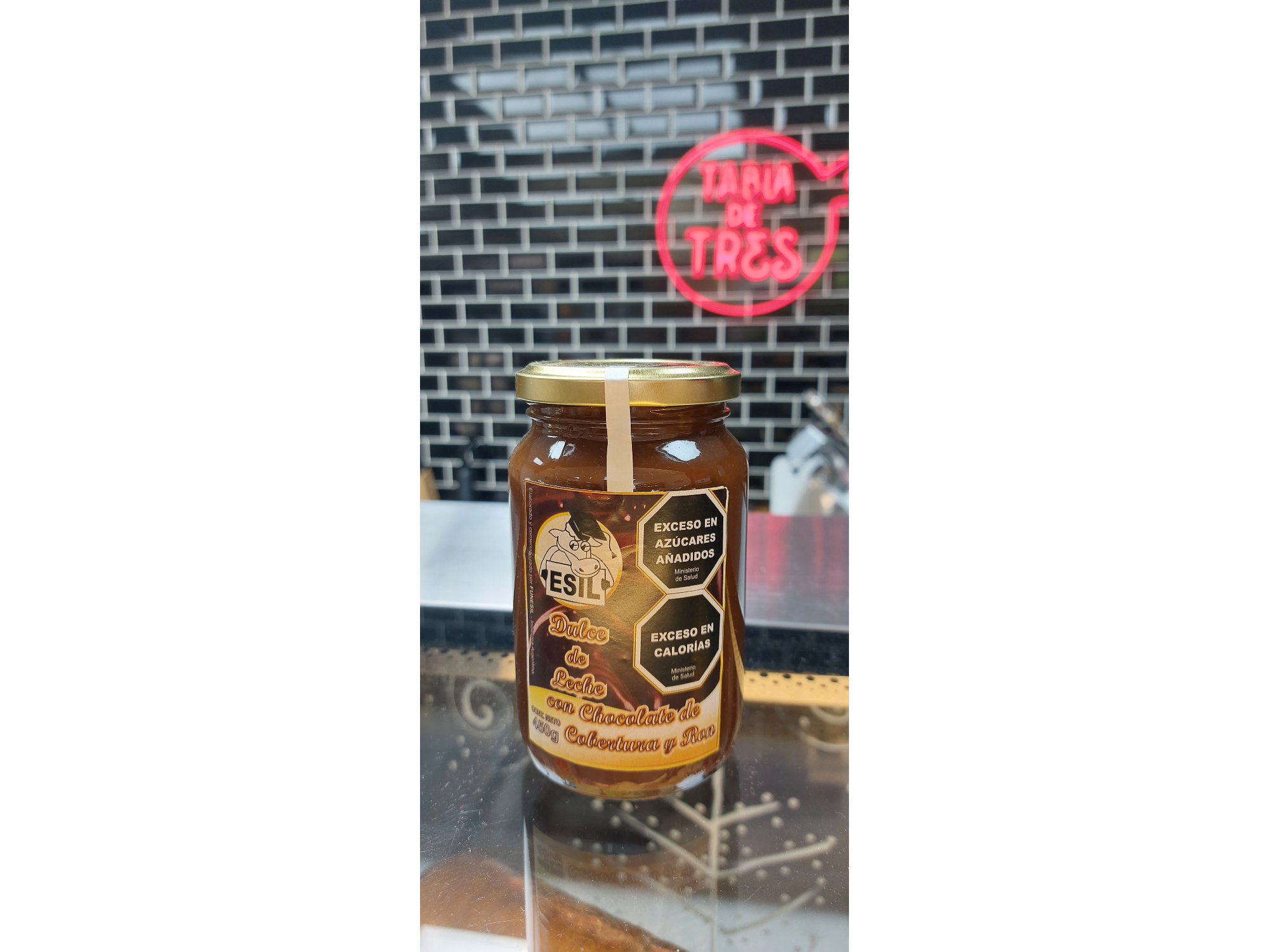 DULCE DE LECHE C/CHOCOLATE Y RON de TABLA DE TRES