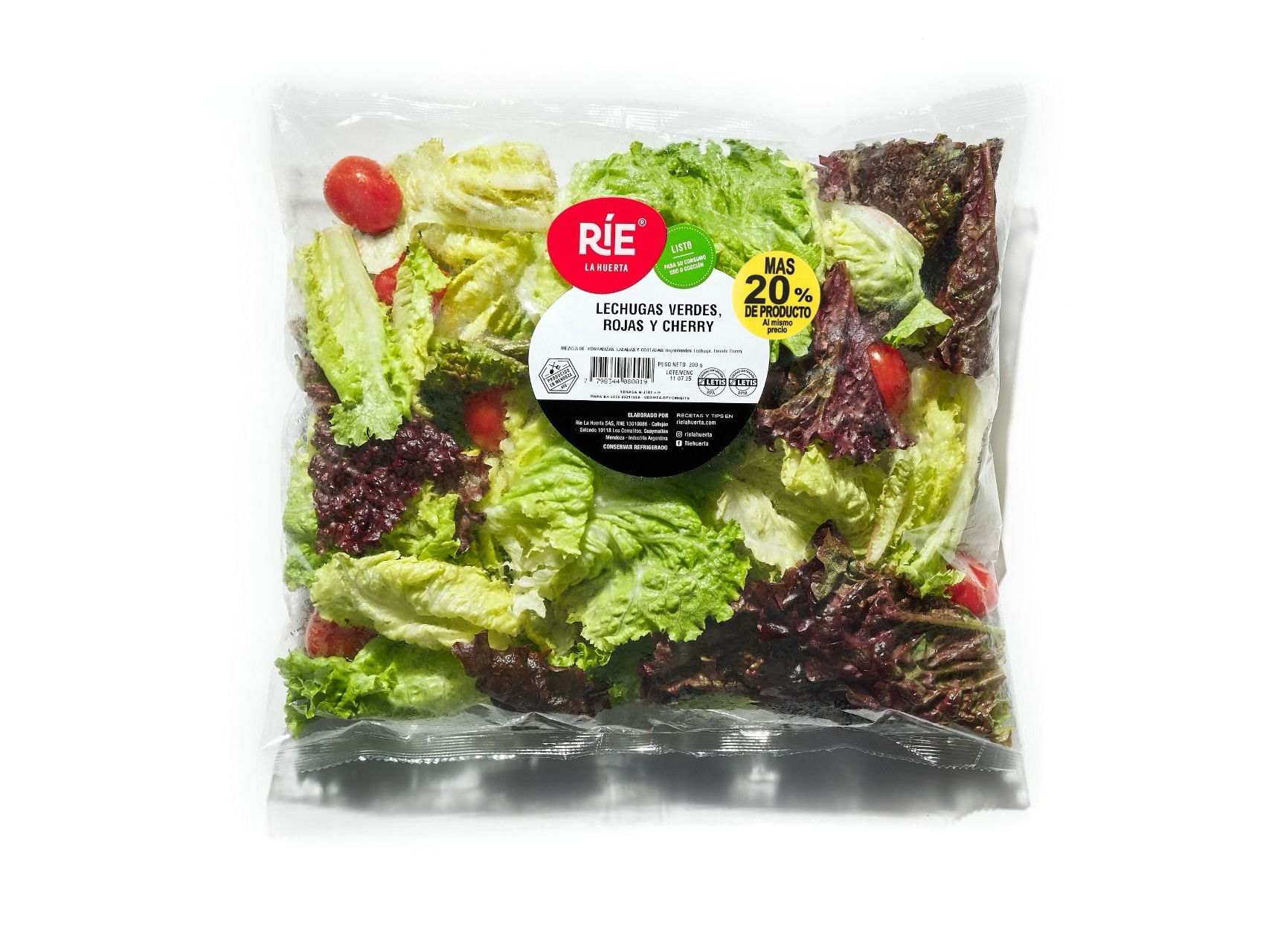 LECHUGAS VERDES ROJAS Y CHERRY X 200g (4-10)