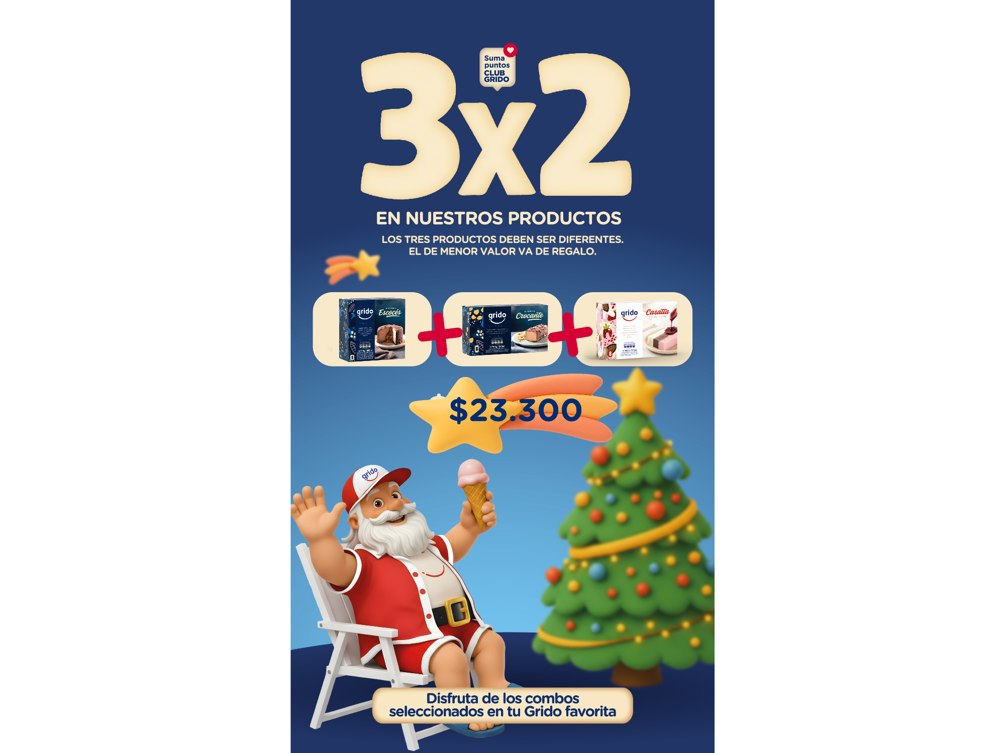 1 ESCOCÉS + 1 CROCANTE + 1 CASATTA DE REGALO