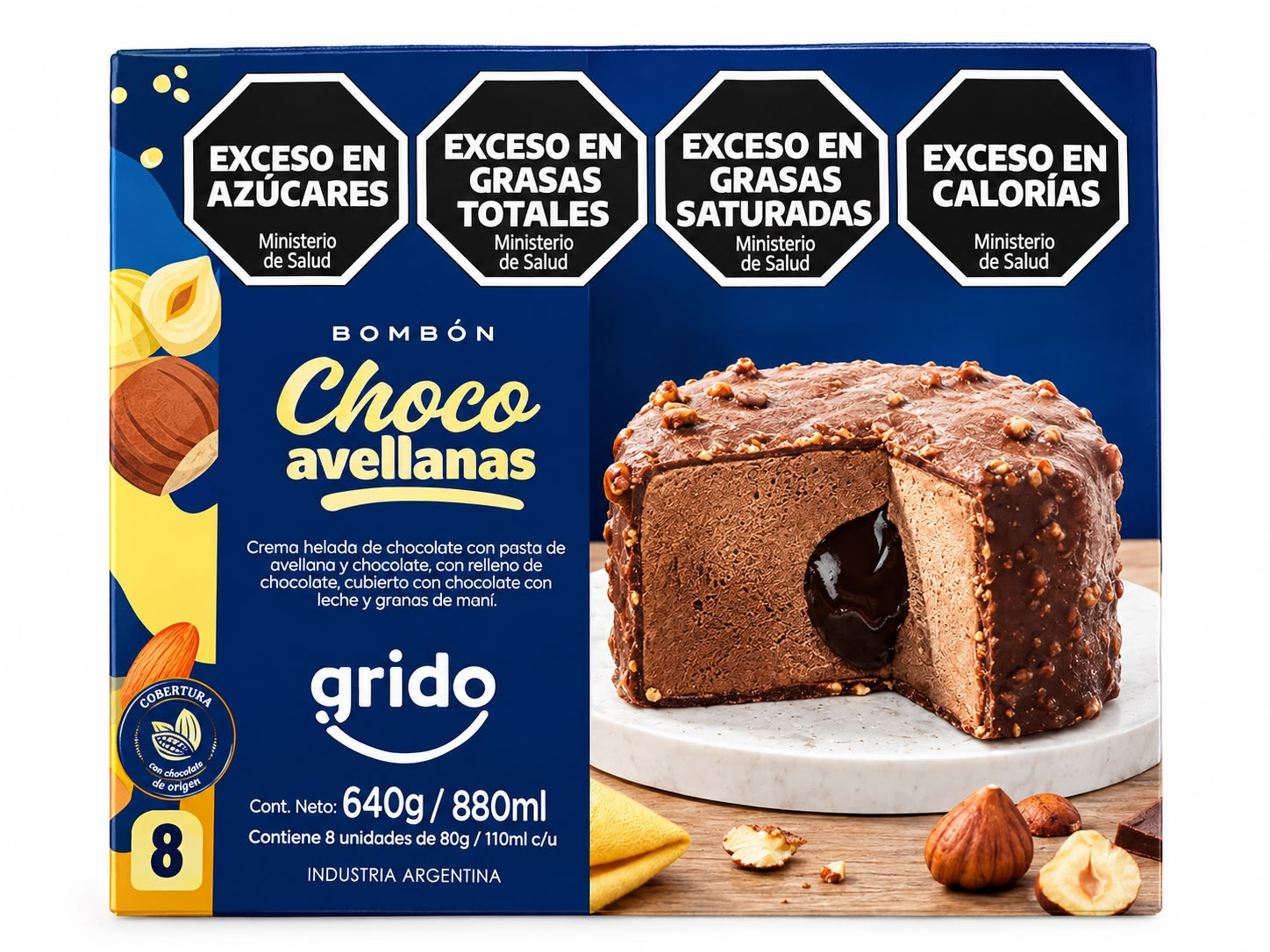 Bombón Chocoavellanas por caja (8 unidades)