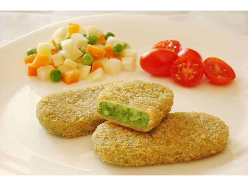 Croqueta de arros y espinaca