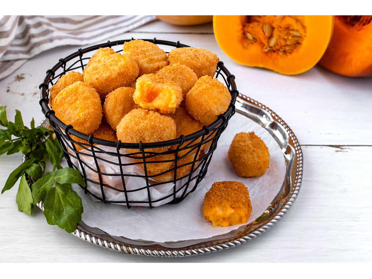 Croqueta de calabaza y mozzarella