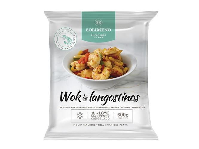 Wok de langostinos