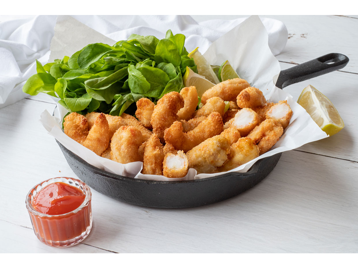 Langostinos empanados