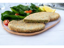 Milanesa de Soja con espinaca