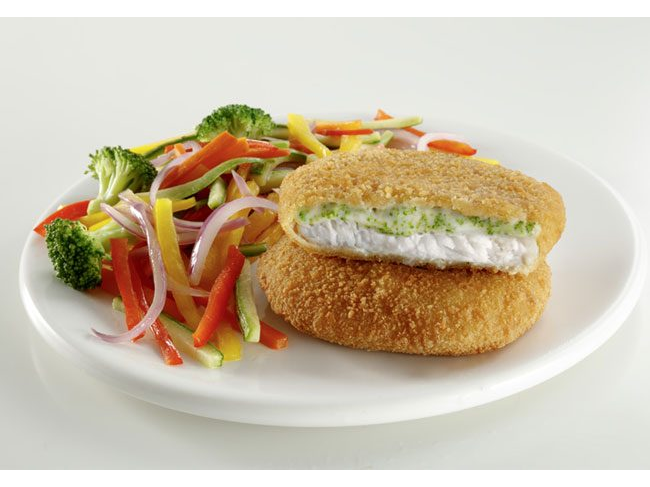 Merluza Medallon con crema de brocoli
