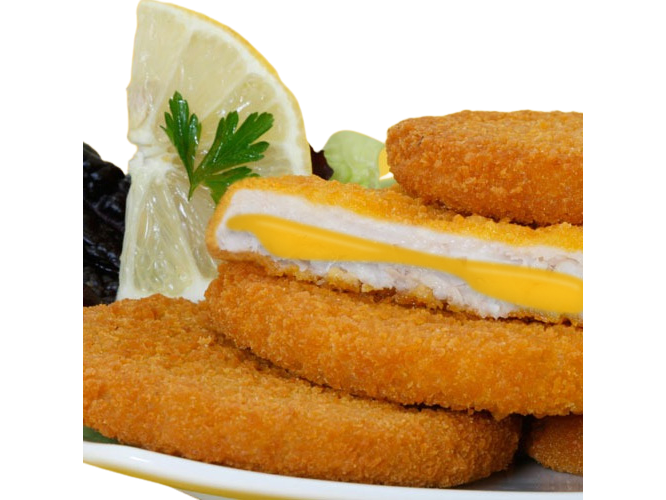 Medallon de pollo crocante con chedar