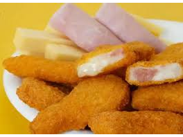 Formados de pollo con jamon y queso