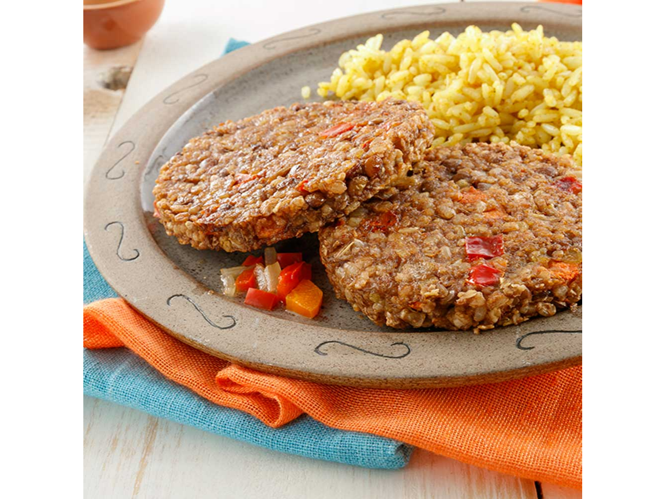 Medallon de Lentejas y arroz Yamani
