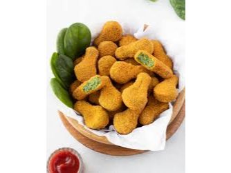 Patitas de pollo con espinaca y queso