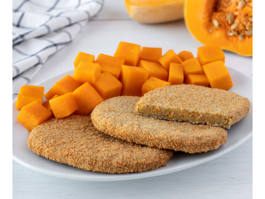 Milanesa de soja con calabaza